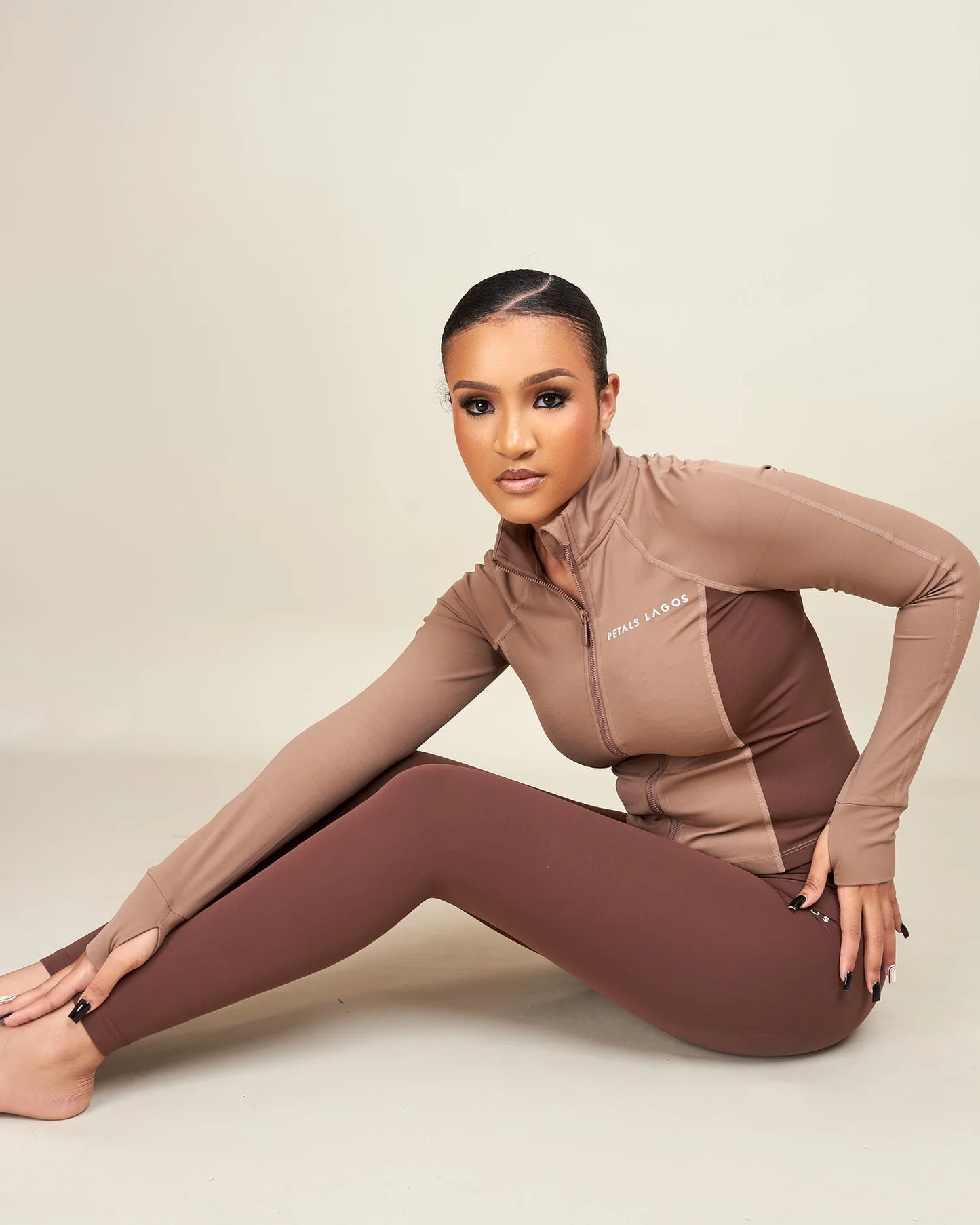 Jenaiah Neutral Blend High Impact Leggings Set