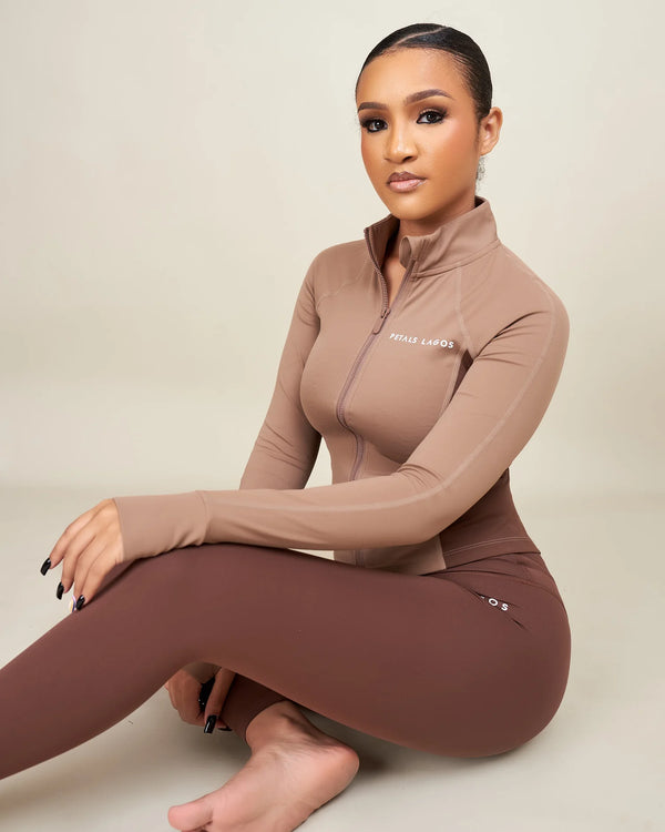 Jenaiah Neutral Blend High Impact Leggings Set