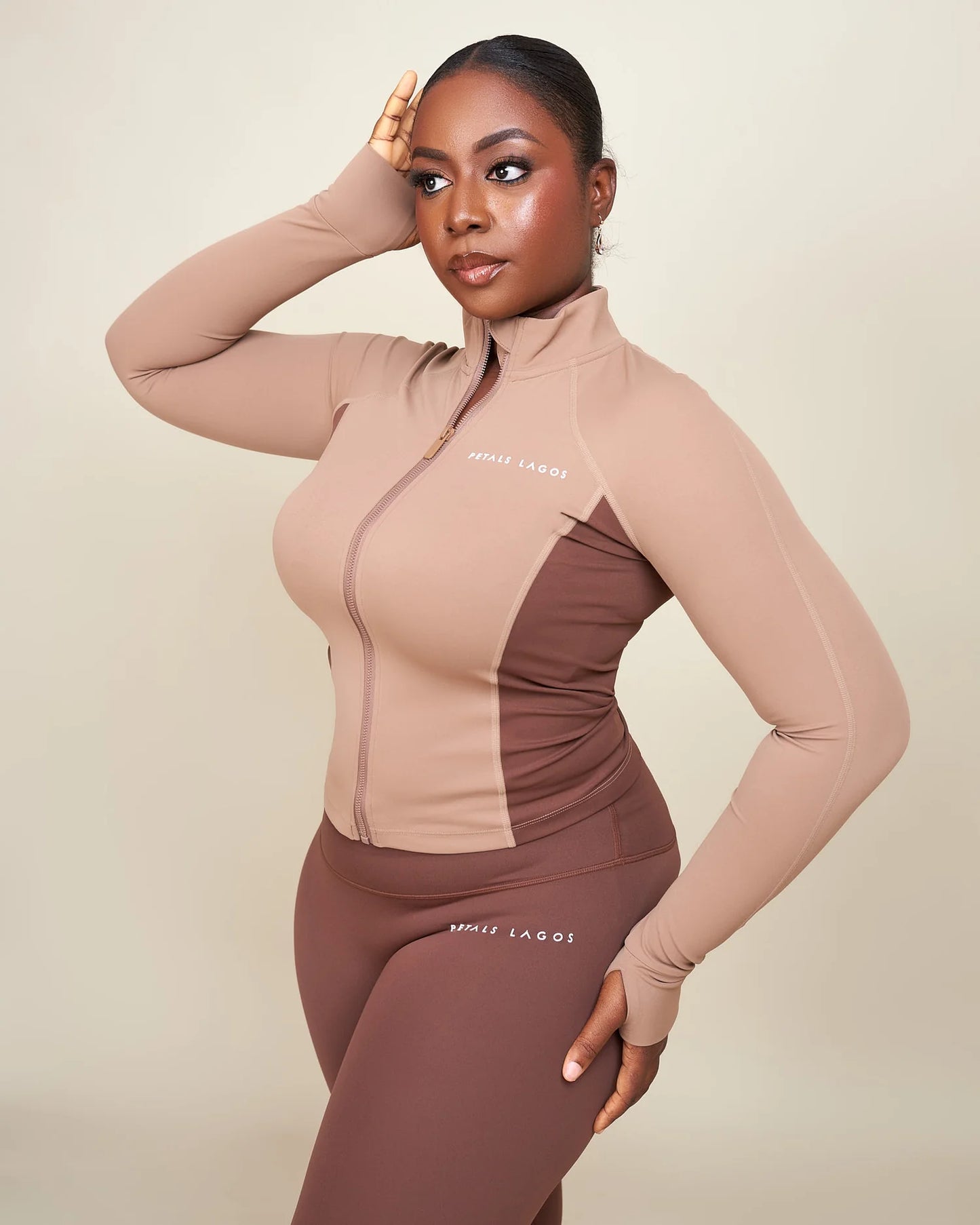 Jenaiah Neutral Blend High Impact Leggings Set